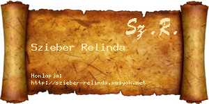 Szieber Relinda névjegykártya