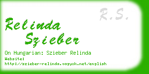 relinda szieber business card